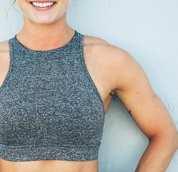The Chestee Gray Racerback Sports Bra - Picture 5 of 6